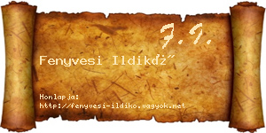 Fenyvesi Ildikó névjegykártya