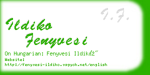 ildiko fenyvesi business card